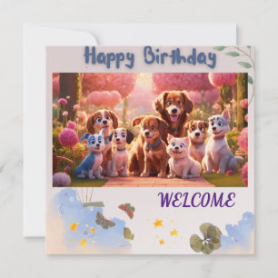 Convites "Celebração de Aniversário Pawsome"