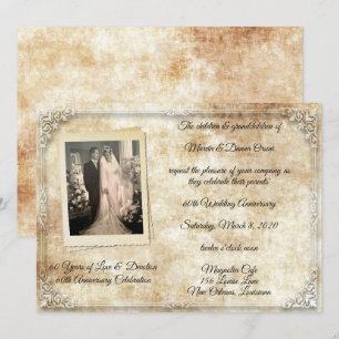 Convites Celebração de Aniversário Vintage