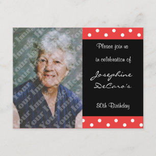 Convites Celebração De Aniversários De Bolinhas De 80 E Bol