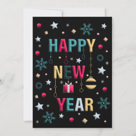 Convites Celebração de Ano Novo feliz