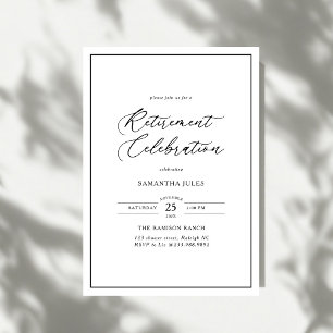 Convites Celebração de Aposentadoria com Elegância Moderna 