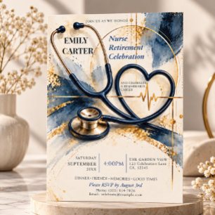 Convites Celebração de Aposentadoria de Enfermeira da Marin