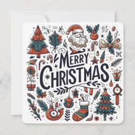 Convites Celebração de Arte do Doodle de Natal