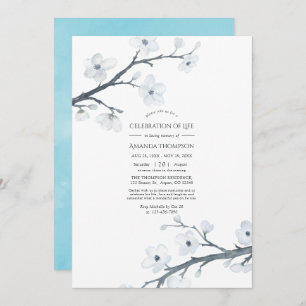 Convites Celebração de Blossomas Brancos de Cereja