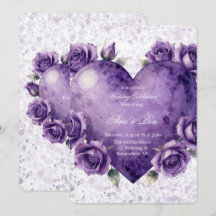 Celebração de Casamento com Coração e Rosas Pintad