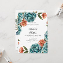 Celebração de Casamento com Rosas Azul-Verdes e Fl