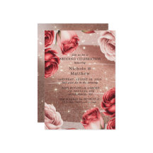 Celebração de Casamento com Rosas vermelhas e Glit