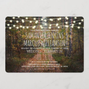 Convites Celebração de Casamento do Caminho da Floresta E