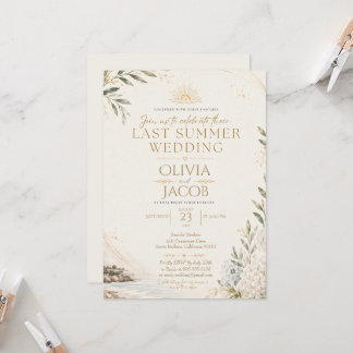 Convites Celebração de Casamento do Último Verão