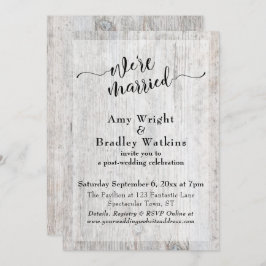 Convites Celebração de Casamento em Poste de Madeira Rústic