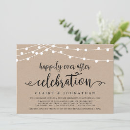 Convites Celebração de Casamento Fuga Feliz para Sempre