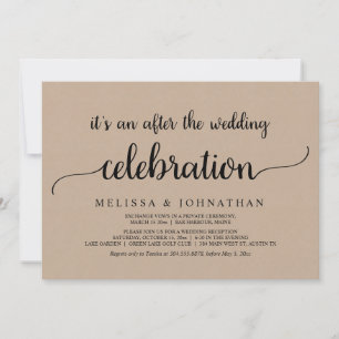 Convites Celebração de Casamento Fuga Feliz para Sempre