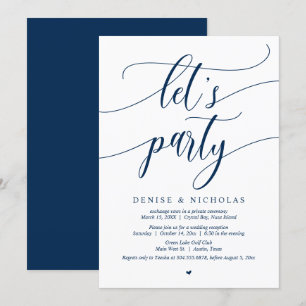 Convites Celebração de Casamento Furtivo, Vamos Festejar Co