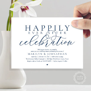 Convites Celebração de Casamento Moderna Feliz para Sempre