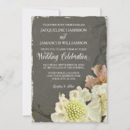 Convites Celebração de Casamento Moderna Queda Floral
