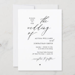 Convites Celebração de Casamento Moderno Boho