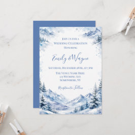 Convites Celebração de Casamento nas Montanhas Azuis Nevada