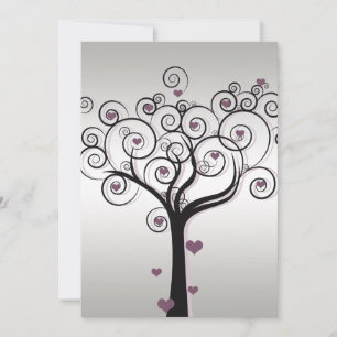 Convites Celebração de Casamento Pós Purple Silver Black