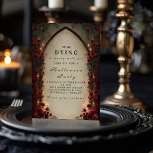 Convites Celebração de Dia das Bruxas Góticas de Lanterna A