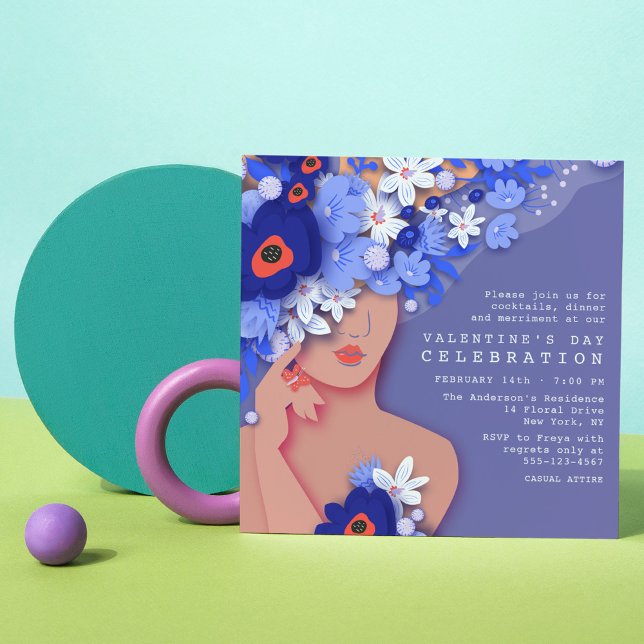 Convites Celebração de dias de os namorados Moderna Girly F (Criador carregado)