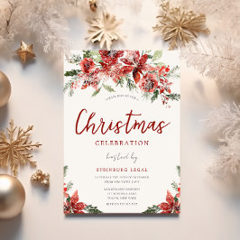 Convites Celebração de Festa de Natal Corporativa no Escrit