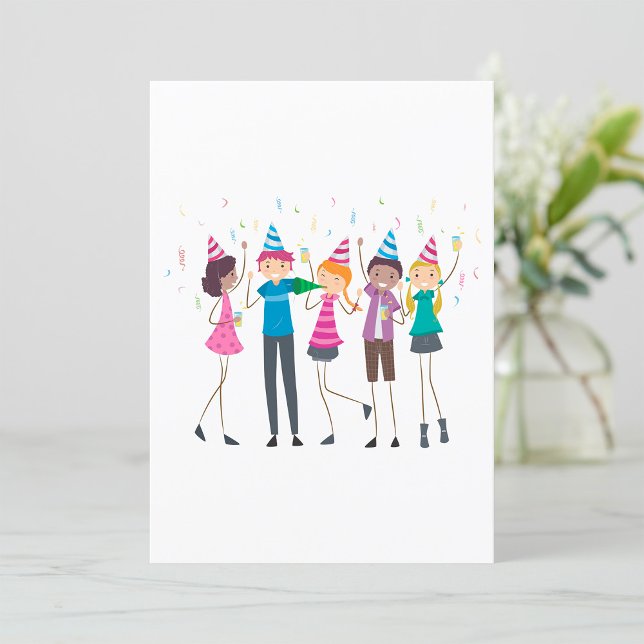 Convites Celebração de Festa Infantil de Desenho Animado Co (Criador carregado)