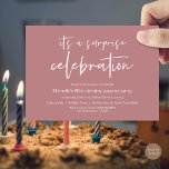 Convites Celebração de Festas de aniversário Surpresa<br><div class="desc">É um cartão de convite de festas de celebração de aniversário surpresa. Planejar a celebração da festa de aniversário para a sua amada família? Convide os convidados com este Cartão de Convite perfeito.</div>