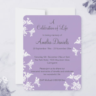 Convites Celebração de flor branca da vida