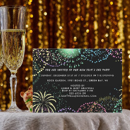 Convites Celebração de fogos de artifício de véspera de ano