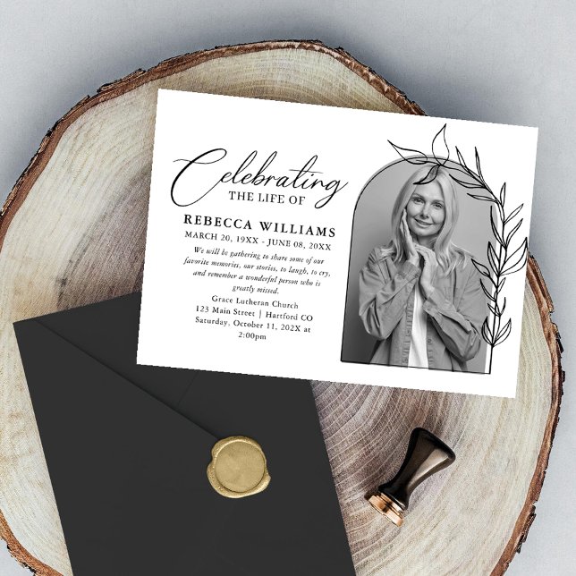 Convites Celebração de Folhagem de Arcos Fotográficos da Vi (Criador carregado)