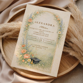 Convites Celebração de Formatura com Rosa de Jardim