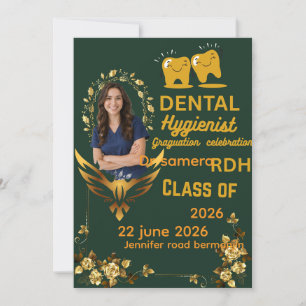 Convites Celebração de Formatura de Higienista Dental Foto