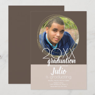 Convites Celebração de Formatura Moderna em Foto com Duas C