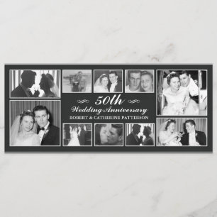 Convites Celebração de Foto de Bodas de Ouro 50 Anos
