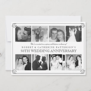 Convites Celebração de Foto de Bodas de Ouro 50 Anos