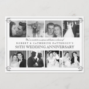 Convites Celebração de Foto de Bodas de Ouro 50 Anos