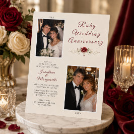 Convites Celebração de Fotos de Aniversário de Casamento Ru