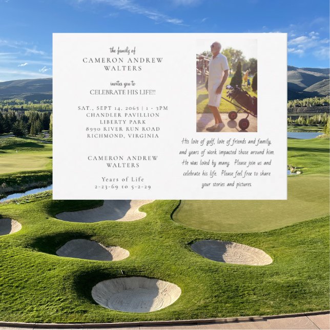 Convites Celebração de Golfe da Vida (Criador carregado)