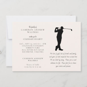 Convites Celebração de Golfe da Vida