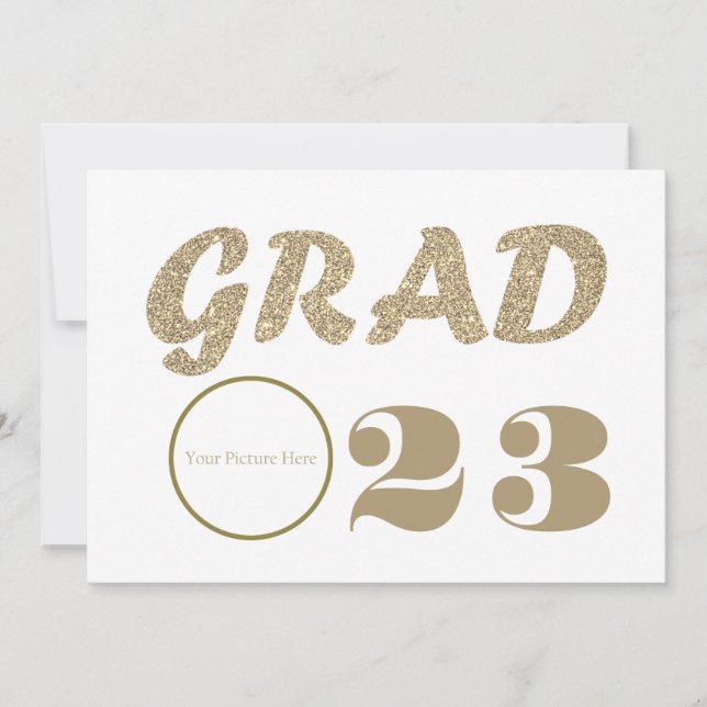 Convites Celebração de GRAD 23 com imagem personalizada ou  (Frente)