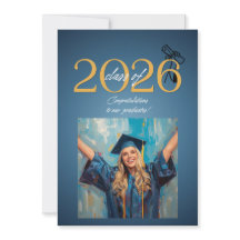 Celebração de Graduação da Turma de 2026 Azul Mode