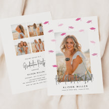 Celebração de Graduação de Formando Moderno Rosa