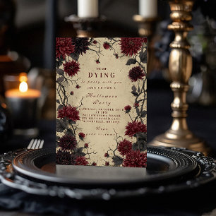 Convites Celebração de Halloween por Crimson Gótico Dahlia