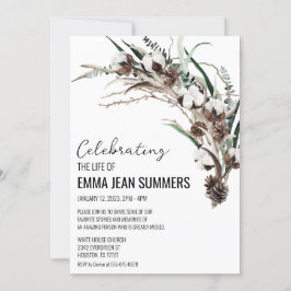 Convites Celebração de Inverno da Vida Algodão Verdejante