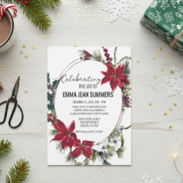 Convites Celebração de Inverno da Vida Poinsettia de Natal