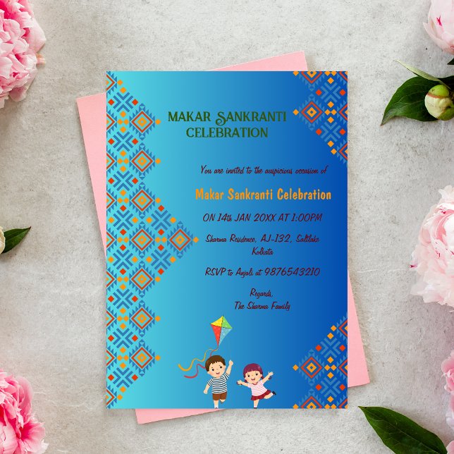 Convites Celebração de Makar Sankranti (Criador carregado)