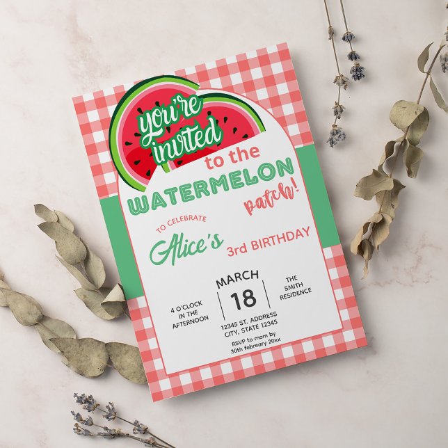 Convites Celebração de Melancia Aniversário (Criador carregado)