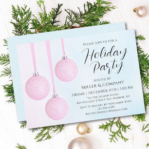Convites Celebração de Natal da Pink Bauble Company