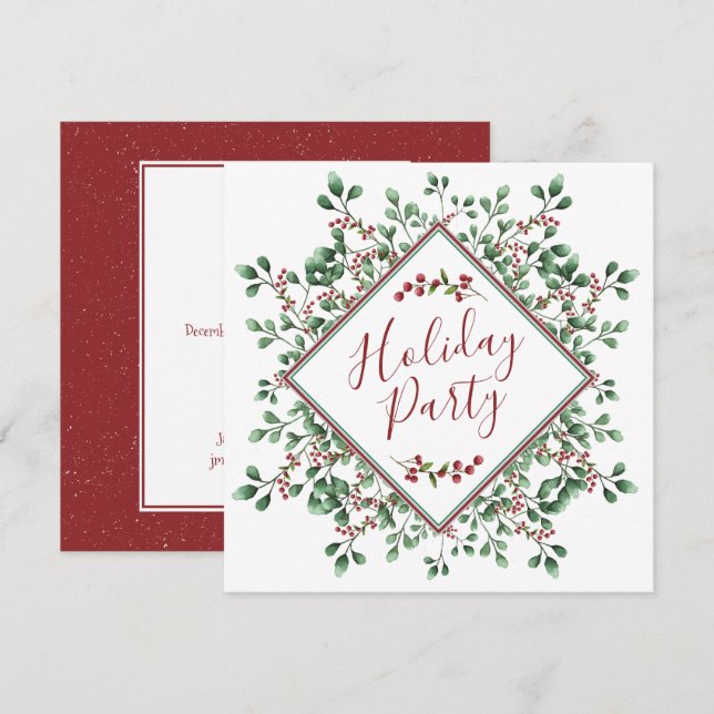 Convites Celebração de Natal - Festa - (Frente/Verso)