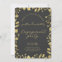 Celebração de Noivado com Flor de Aquarela Elegant